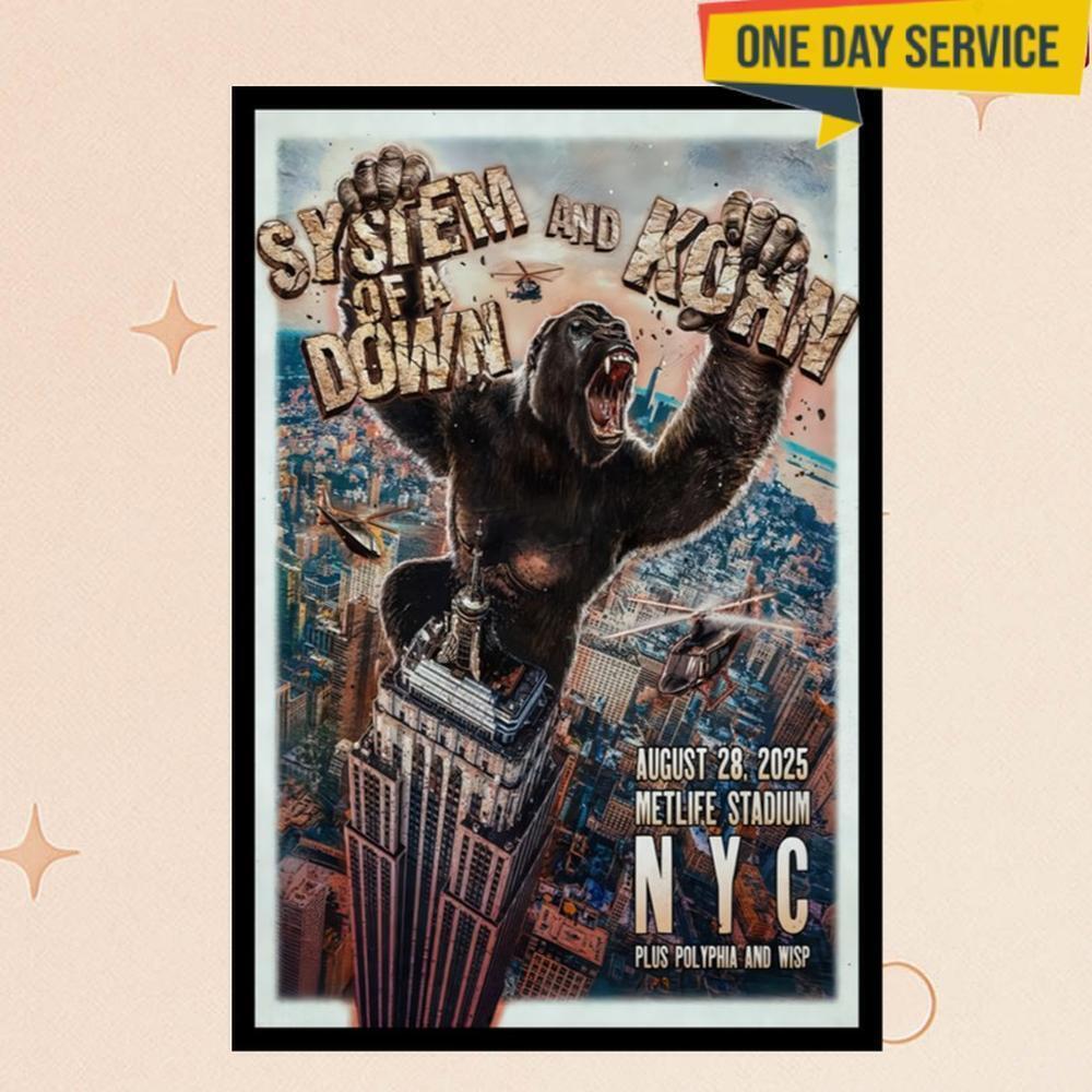 System Of A Down And Korn Rutherford Nj Aug 28 2025 Poster